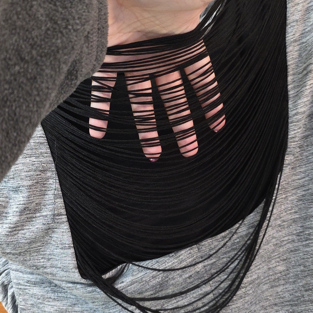 Cowl Neck Open Back Tank Med - Picture 3 of 5
